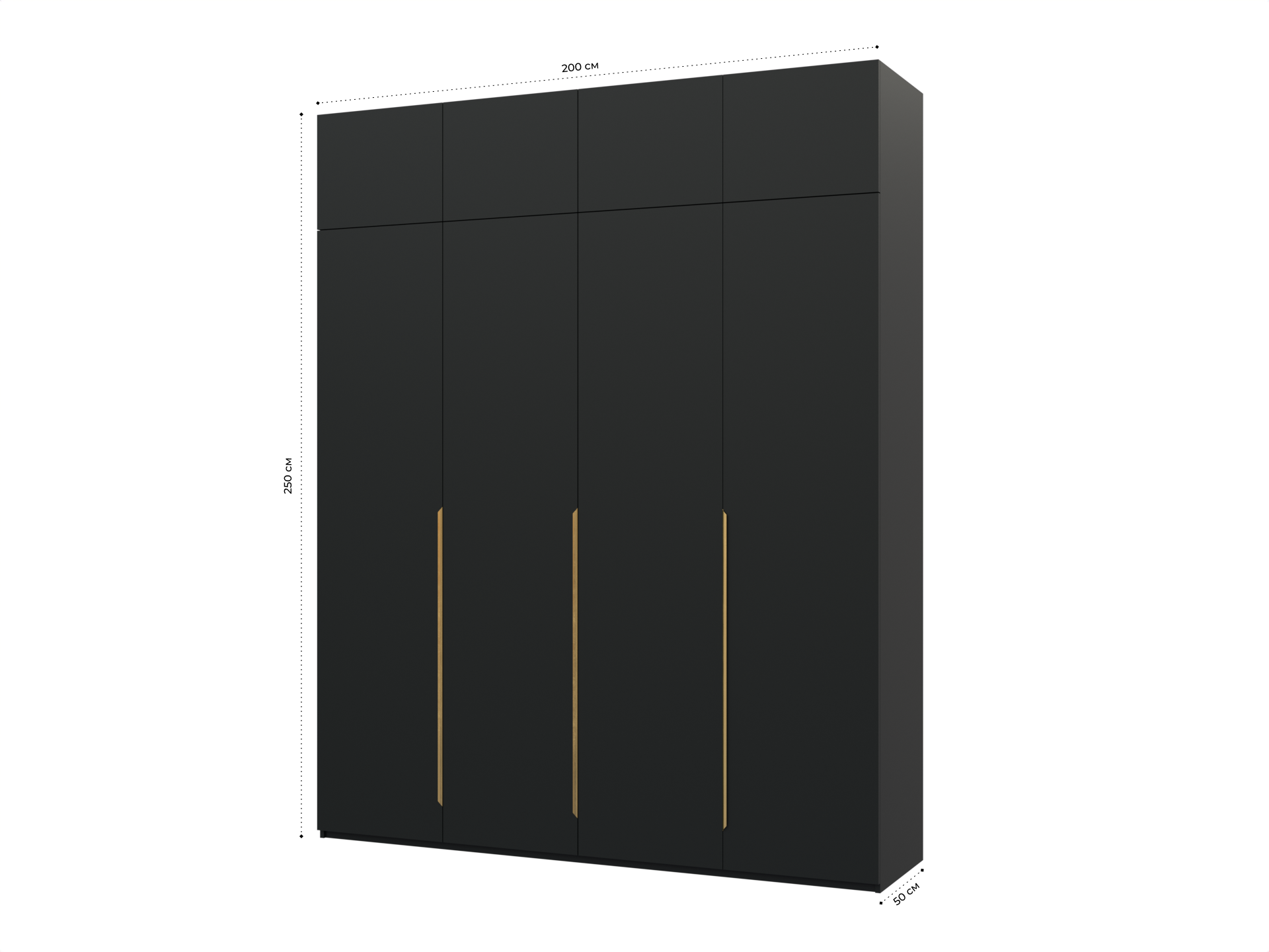 Распашной шкаф Пакс Альхейм 24 black (gold) ИКЕА (IKEA) изображение товара