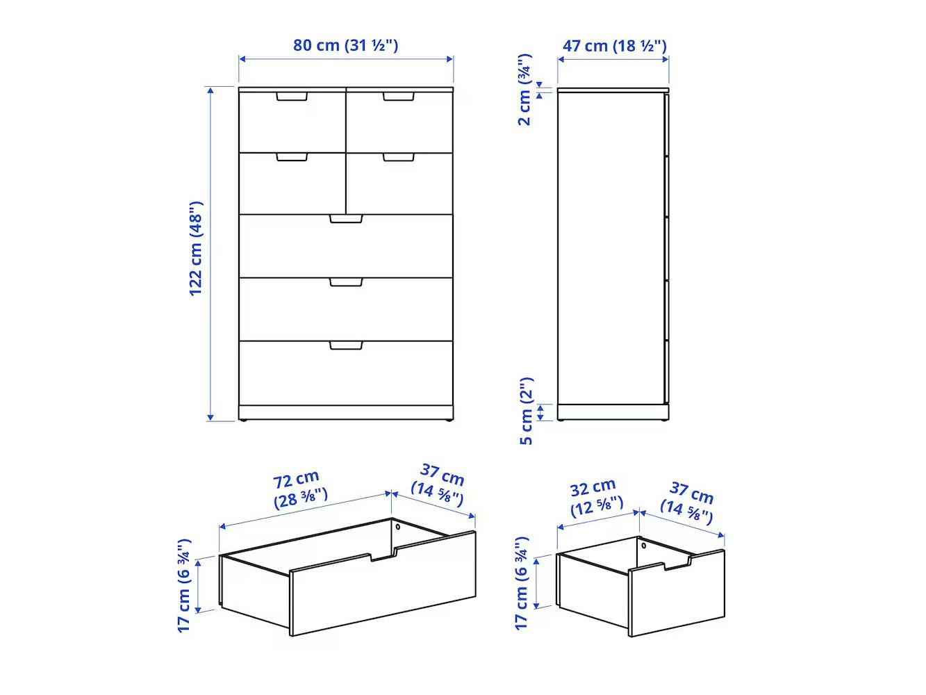 Комод Нордли 15 black ИКЕА (IKEA) изображение товара